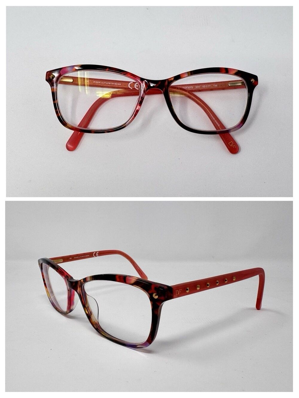 Diane von Furstenberg DVF5073 Eyeglass Frames Only Tortoise 533 52-17-135
